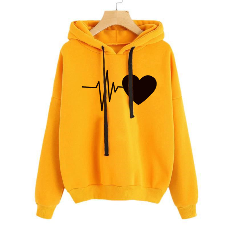 “Amora” Heart-Print Street Hoodie — Cozy with a Statement - Nemya