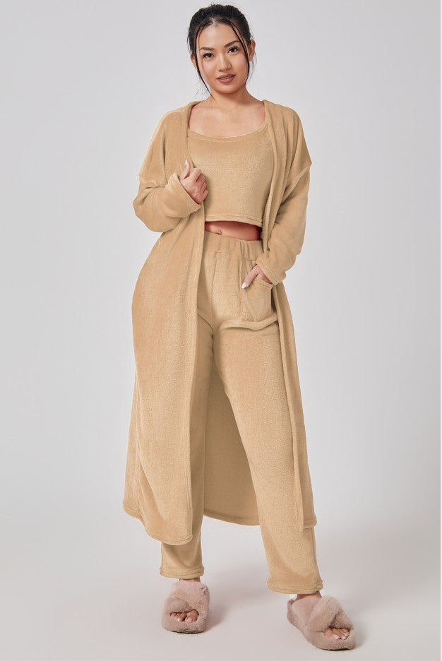 Cozy Pyjama Set, 3 Piece Lounge Set, Cute Loungewear, Warm Suit - Nemya
