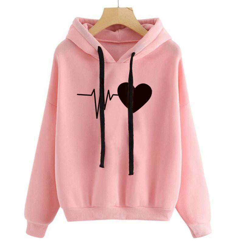 “Amora” Heart-Print Street Hoodie — Cozy with a Statement - Nemya