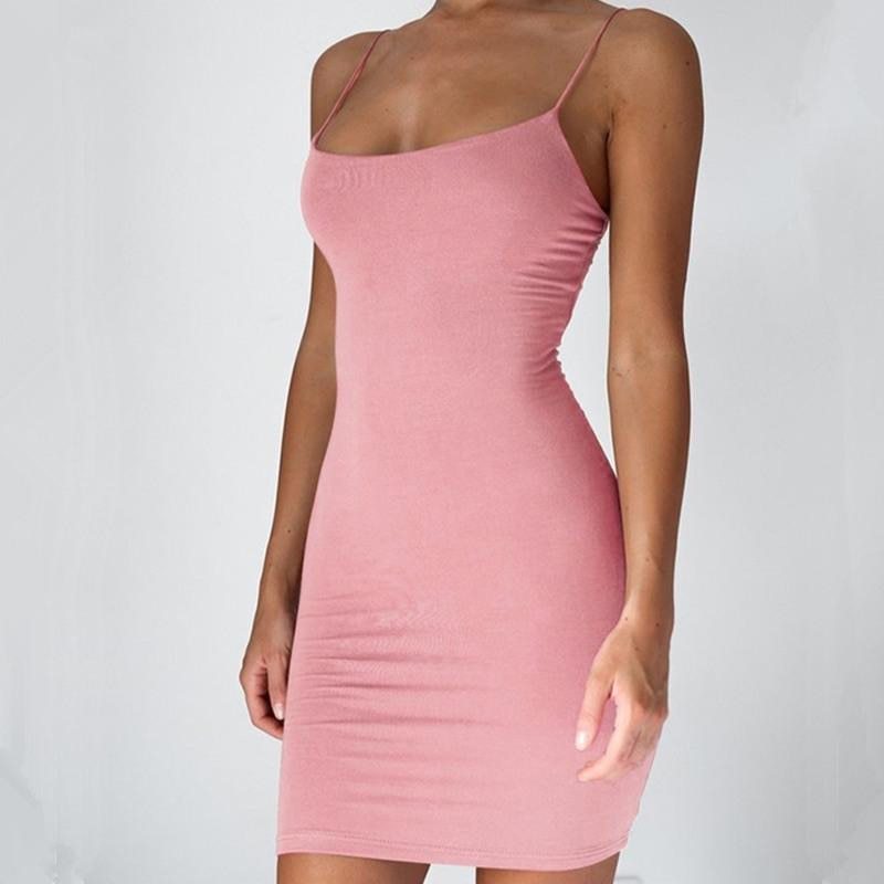 Hanging Neck Tight-fitting Dress - Nemya