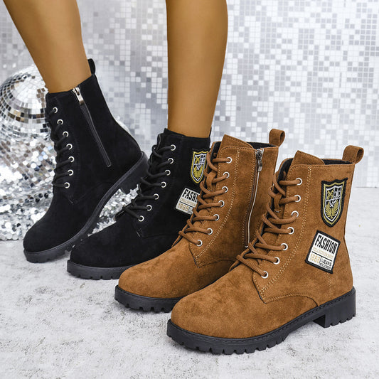 Nordessa Lace-Up Chunky Boots - Nemya