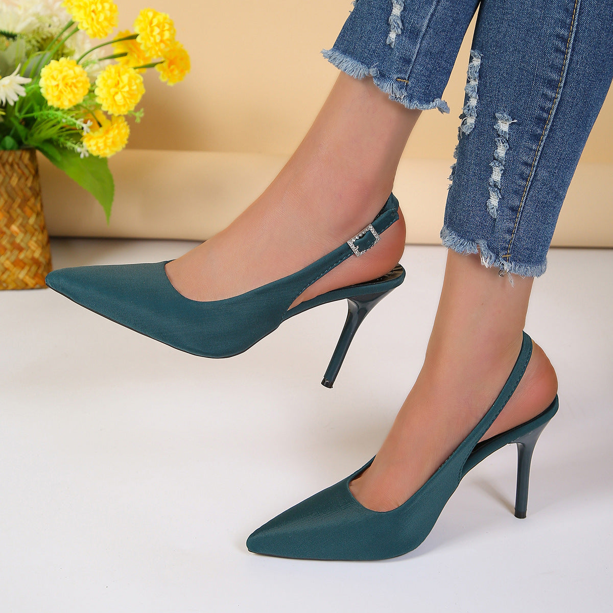 Serena Pointed Stiletto Sandals - Nemya
