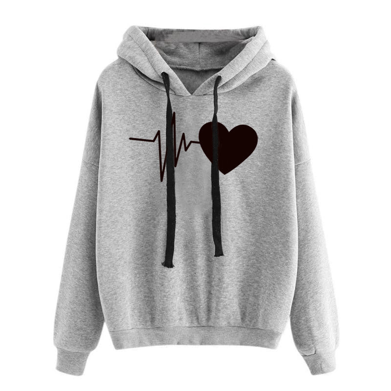 “Amora” Heart-Print Street Hoodie — Cozy with a Statement - Nemya