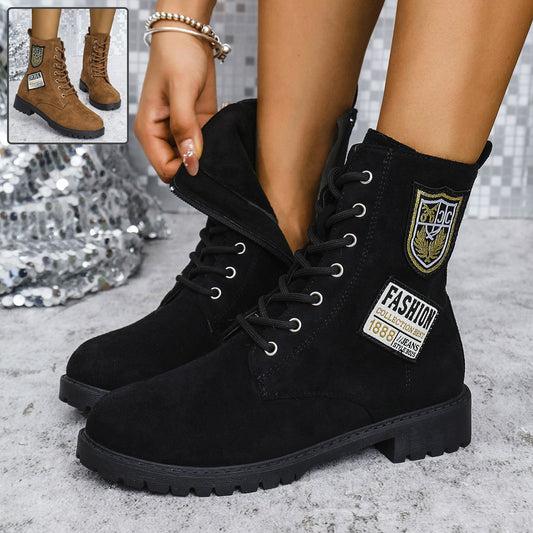 Nordessa Lace-Up Chunky Boots - Nemya