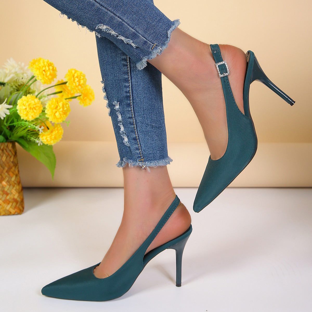 Serena Pointed Stiletto Sandals - Nemya