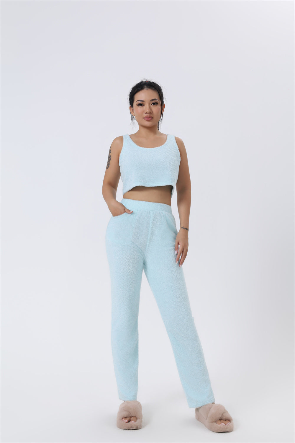 Cozy Pyjama Set, 3 Piece Lounge Set, Cute Loungewear, Warm Suit - Nemya
