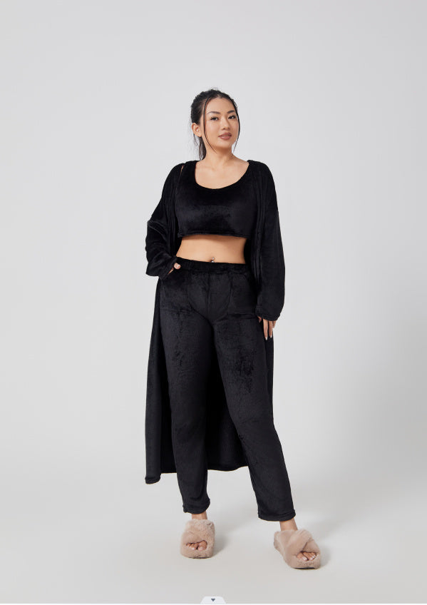 Cozy Pyjama Set, 3 Piece Lounge Set, Cute Loungewear, Warm Suit - Nemya