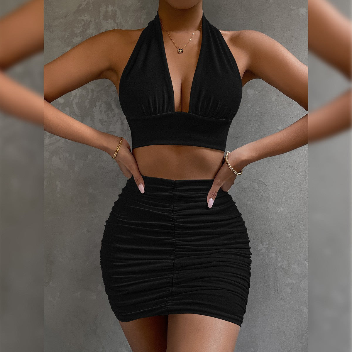 2pcs Dress Top And Skirt - Nemya